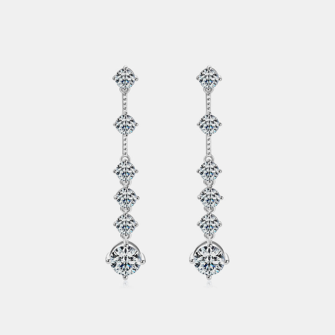 4 Carat Moissanite 925 Sterling Silver Earrings