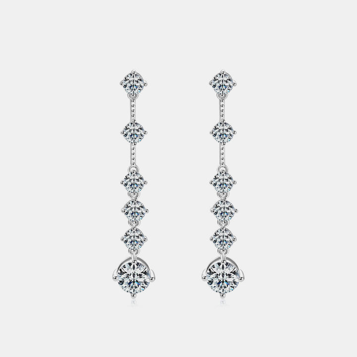 4 Carat Moissanite 925 Sterling Silver Earrings