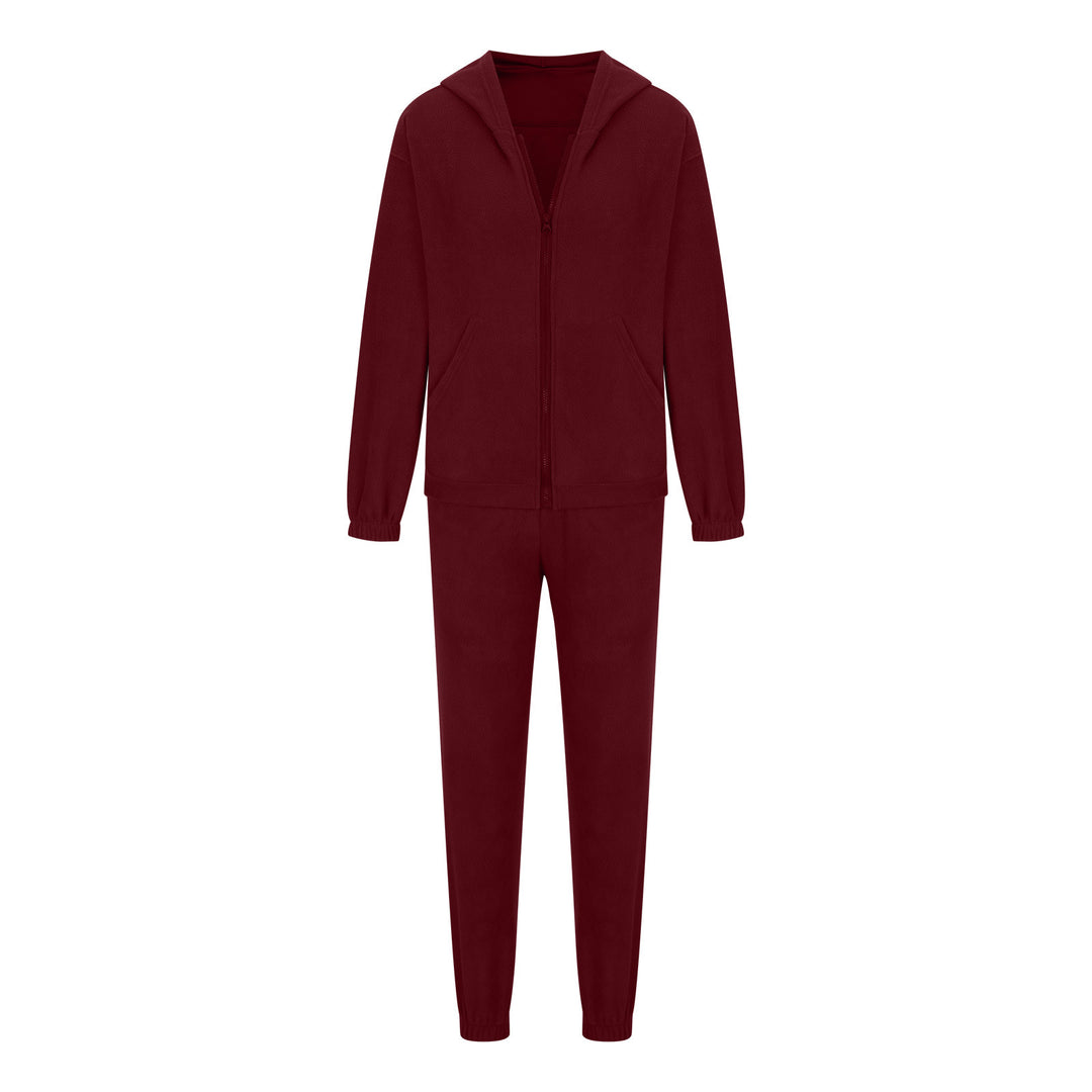 Zip Up Long Sleeve Hoodie and Joggers Set